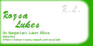rozsa lukes business card